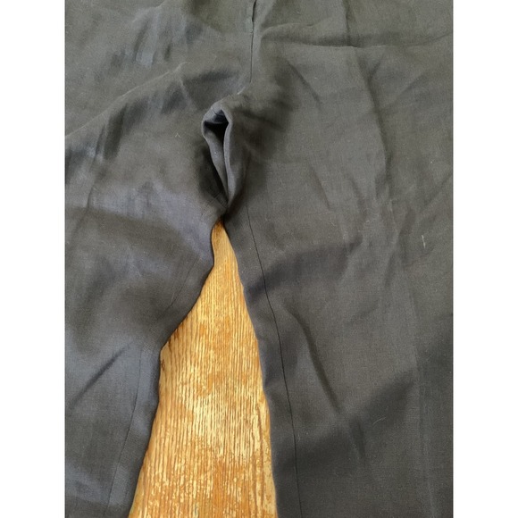 Talbots‎ Irish Linen Pants Pleated Front Career Dress Black Size 16 - Picture 2 of 10